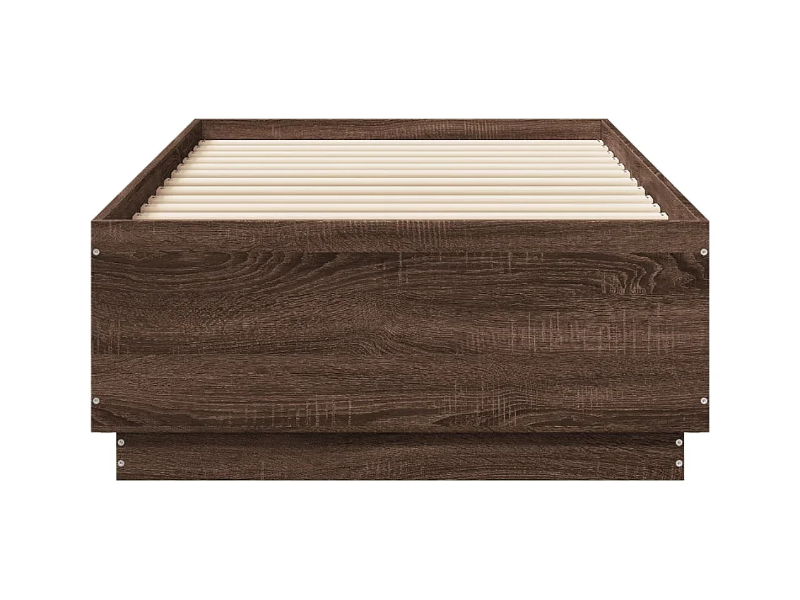 Lit simple | Lit adulte, enfant | Cadre de lit chêne marron 75x190 cm