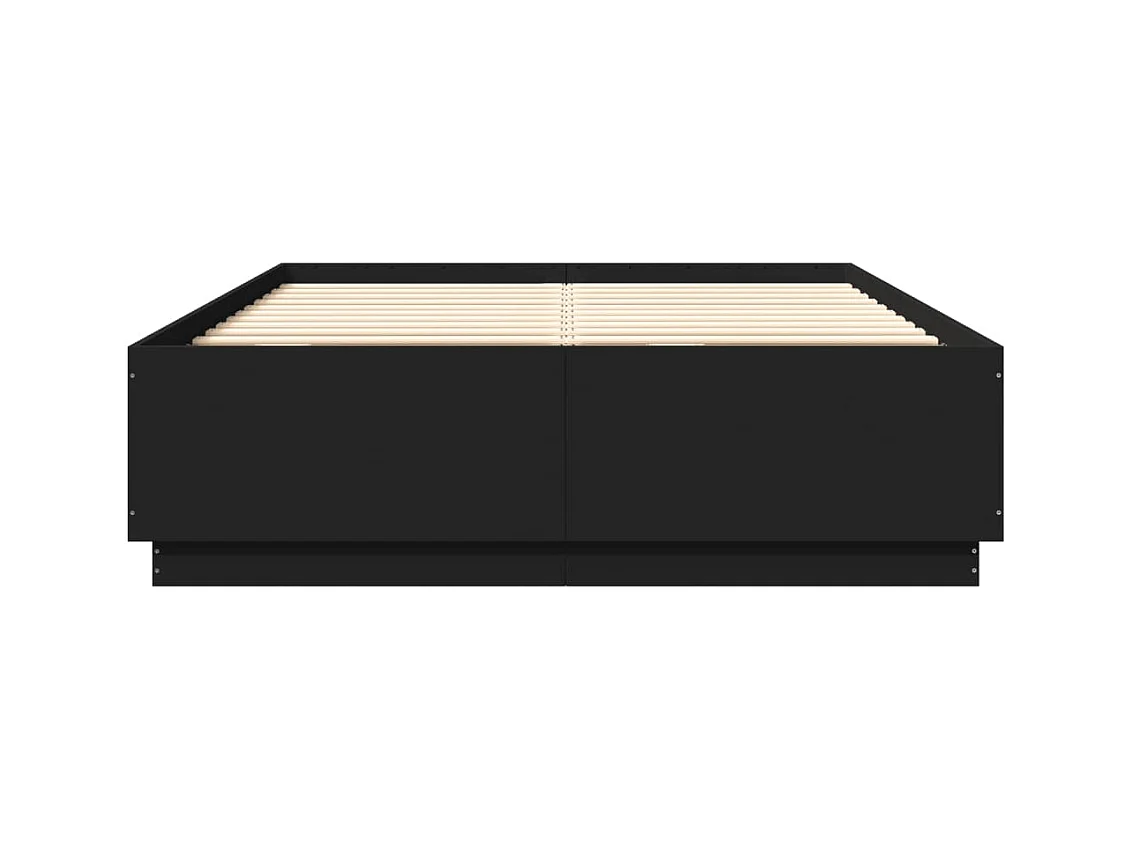 Lit double | Lit adulte | Cadre de lit noir 150x200 cm