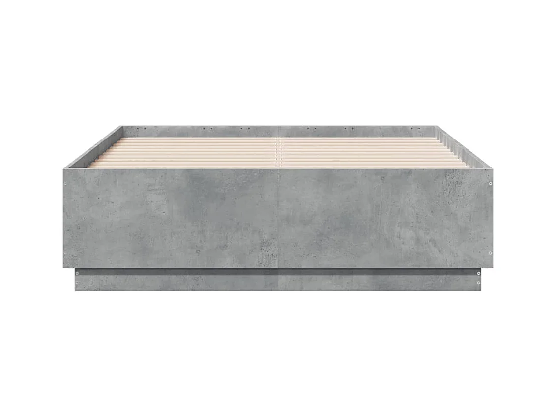 Lit double | Lit adulte | Cadre de lit gris béton 135x190 cm