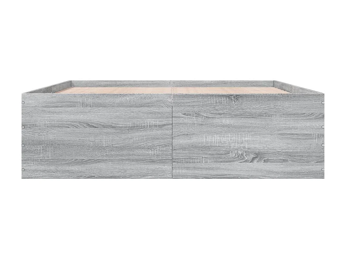 Lit double | Lit adulte | Cadre de lit sonoma gris 160x200 cm