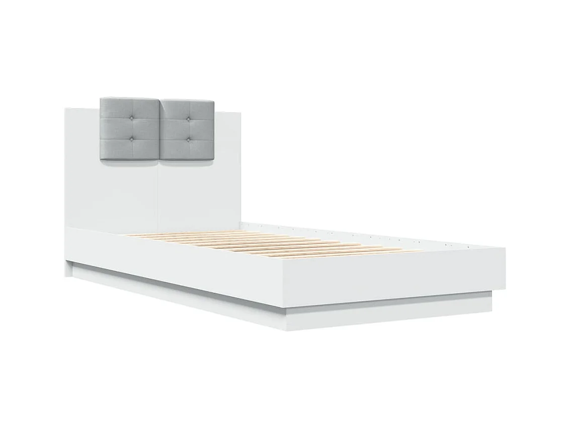 Lit simple | Lit adulte, enfant | Cadre de lit blanc 90x190 cm