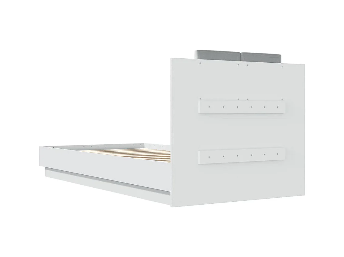 Lit simple | Lit adulte, enfant | Cadre de lit blanc 90x190 cm