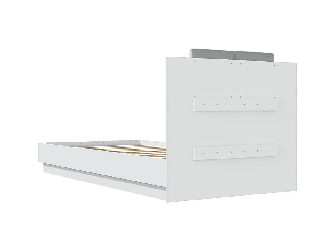 Lit simple | Lit adulte, enfant | Cadre de lit blanc 90x190 cm