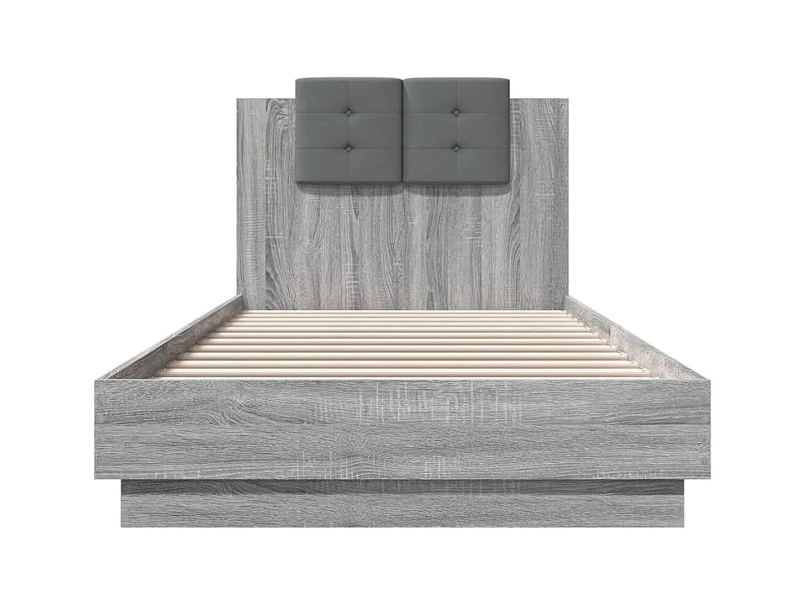 Lit simple | Lit adulte, enfant | Cadre de lit sonoma gris 100x200 cm