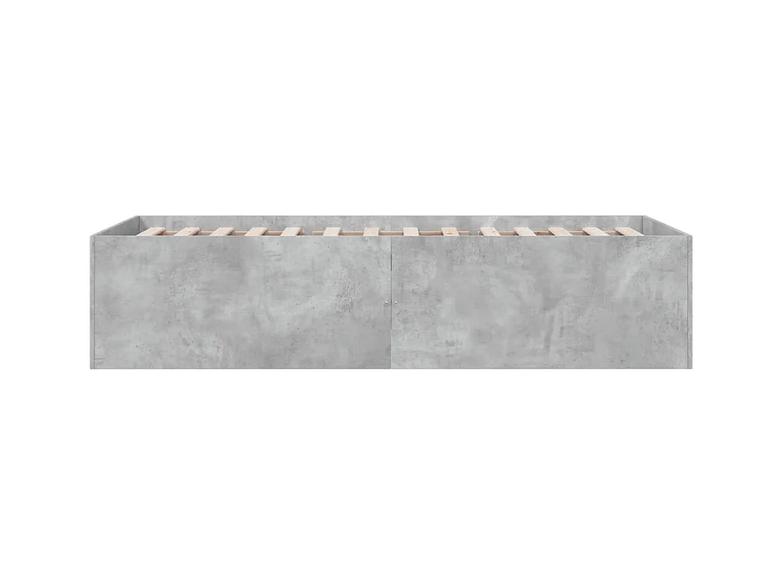 Lit simple | Lit adulte, enfant | Cadre de lit gris béton 90x190 cm
