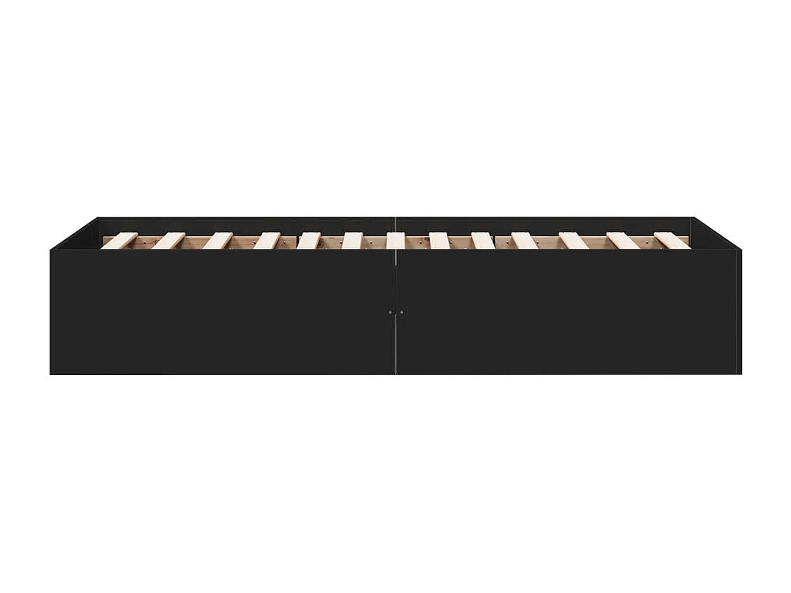 Lit simple | Lit adulte, enfant | Cadre de lit noir 90x200 cm