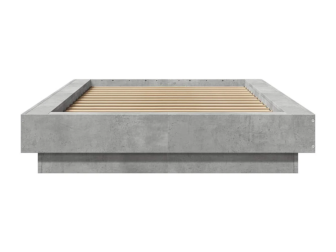 Lit simple | Lit adulte, enfant | Cadre de lit gris béton 100x200 cm