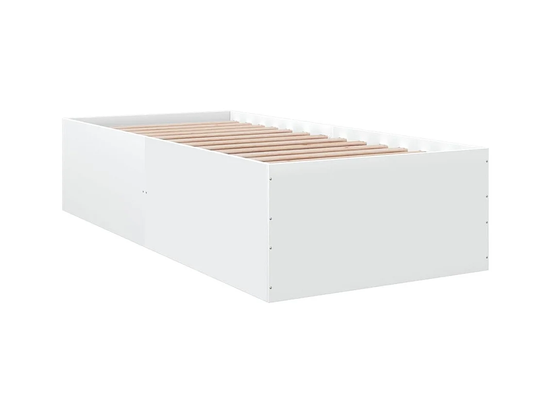 Lit simple | Lit adulte, enfant | Cadre de lit blanc 100x200 cm