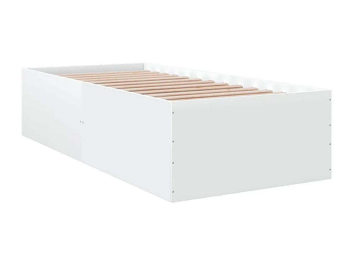 Lit simple | Lit adulte, enfant | Cadre de lit blanc 100x200 cm