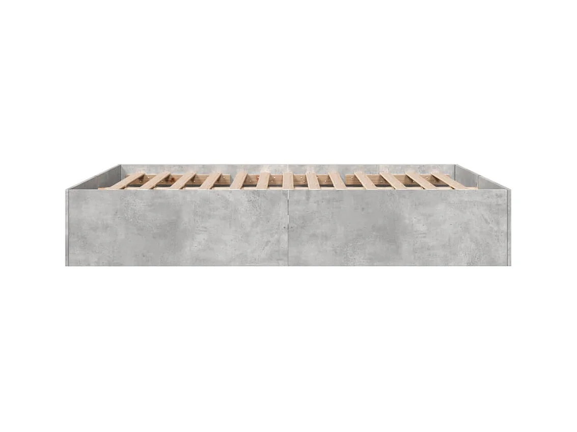 Lit double | Lit adulte | Cadre de lit gris béton 150x200 cm