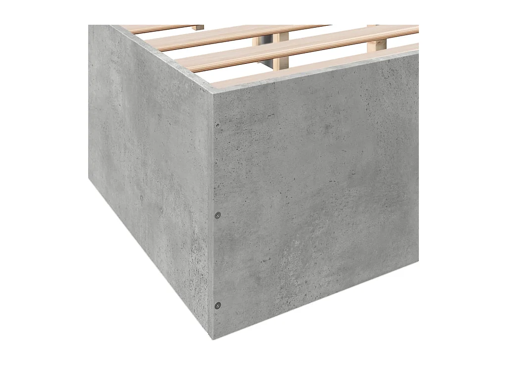 Lit double | Lit adulte | Cadre de lit gris béton 150x200 cm