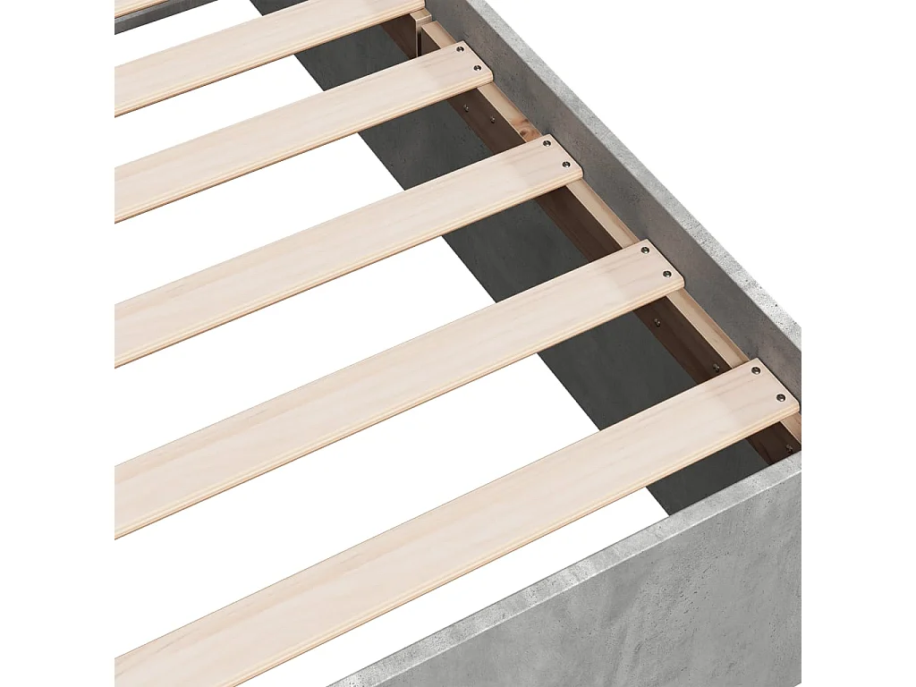Lit double | Lit adulte | Cadre de lit gris béton 150x200 cm