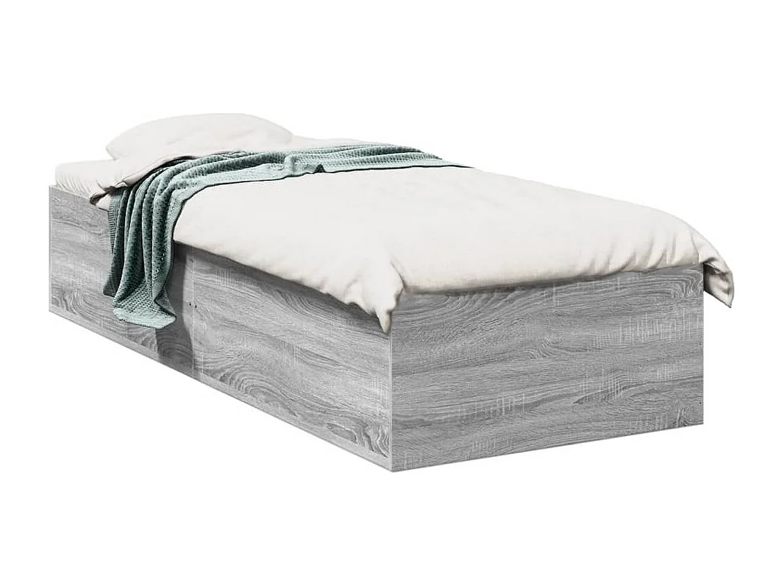 Lit simple | Lit adulte, enfant | Cadre de lit sonoma gris 90x190 cm