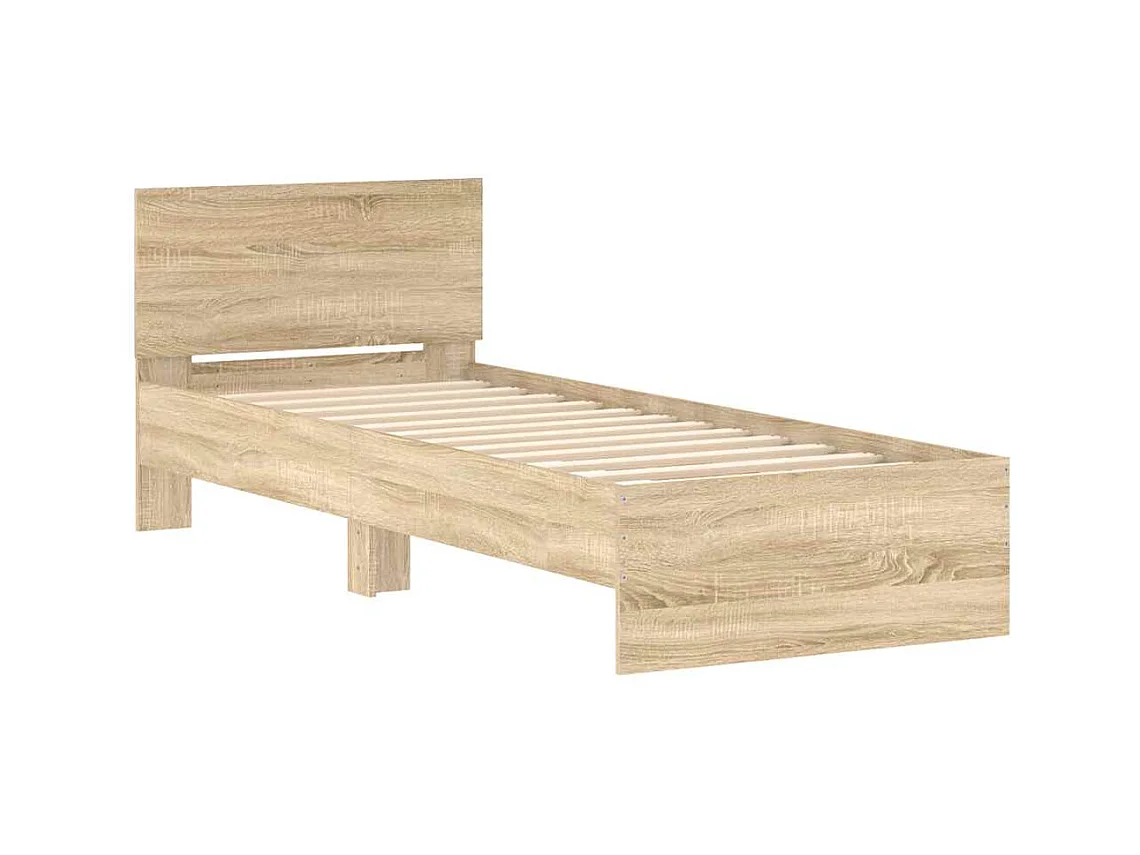 Lit simple | Lit adulte, enfant | Cadre de lit avec tête de lit 90x200 cm