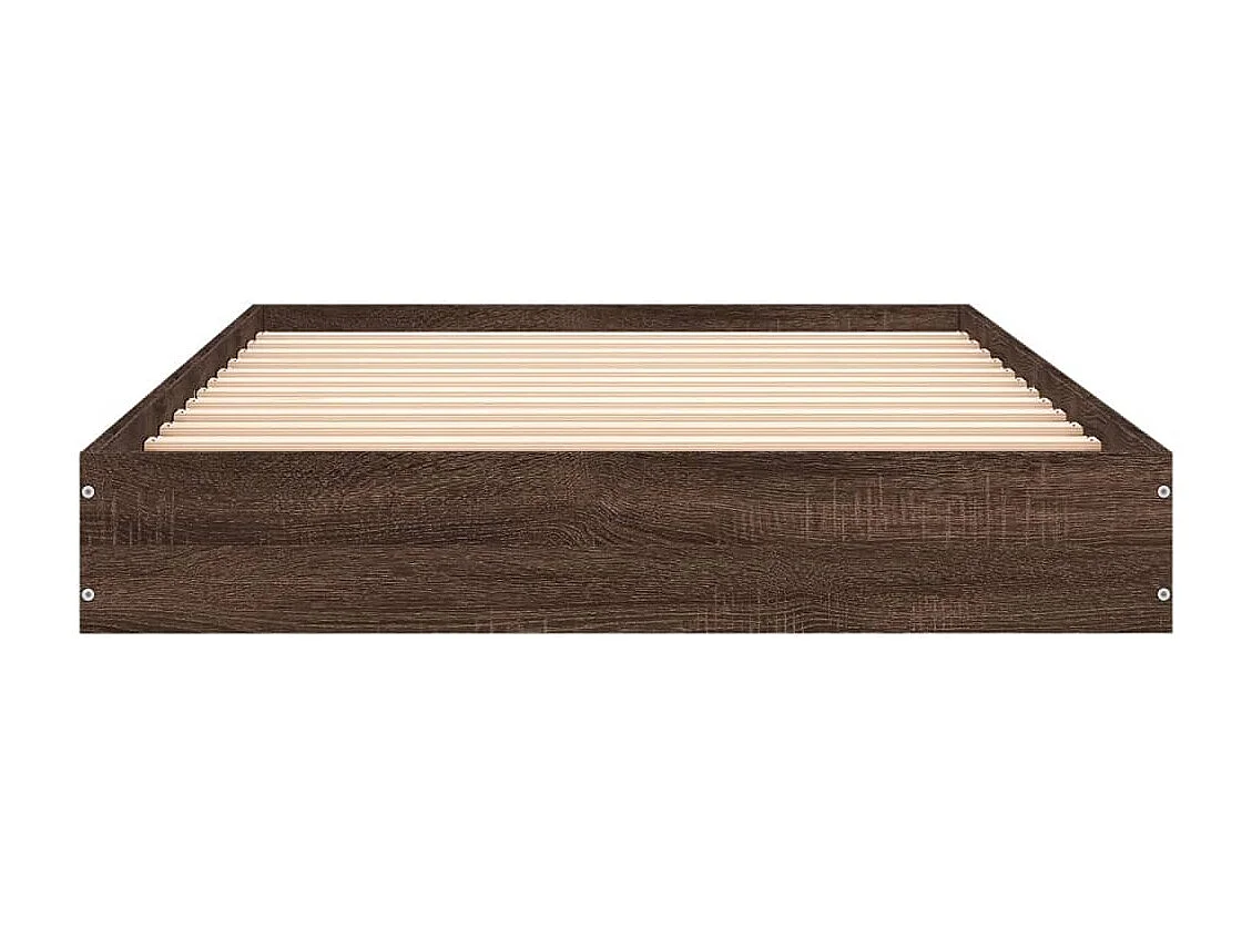 Lit simple | Lit adulte, enfant | Cadre de lit chêne marron 100x200 cm