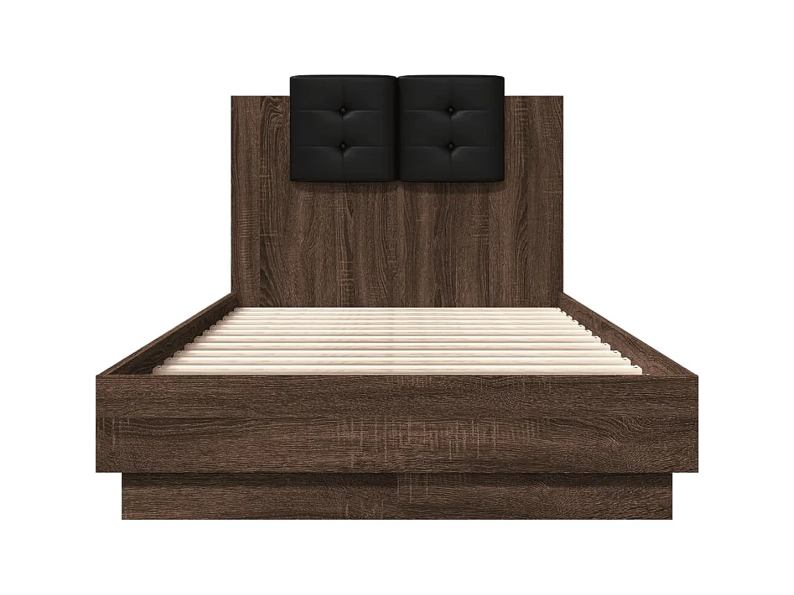 Lit simple | Lit adulte, enfant | Cadre de lit chêne marron 90x190 cm