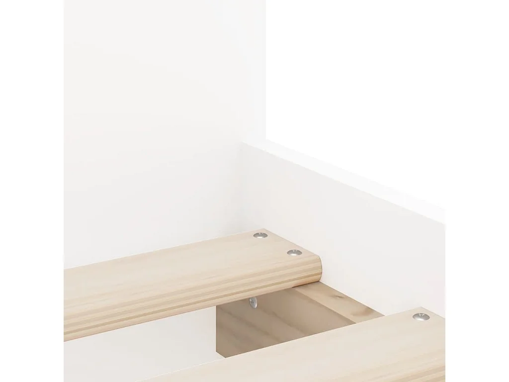 Lit simple | Lit adulte, enfant | Cadre de lit avec tiroirs blanc 90x200 cm