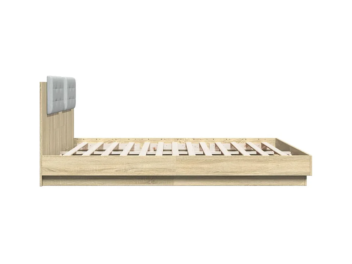 Lit double | Lit adulte | Cadre de lit chêne sonoma 200x200 cm