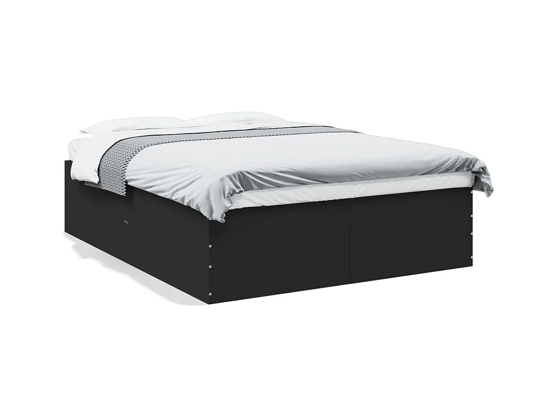 Lit double | Lit adulte | Cadre de lit noir 150x200 cm