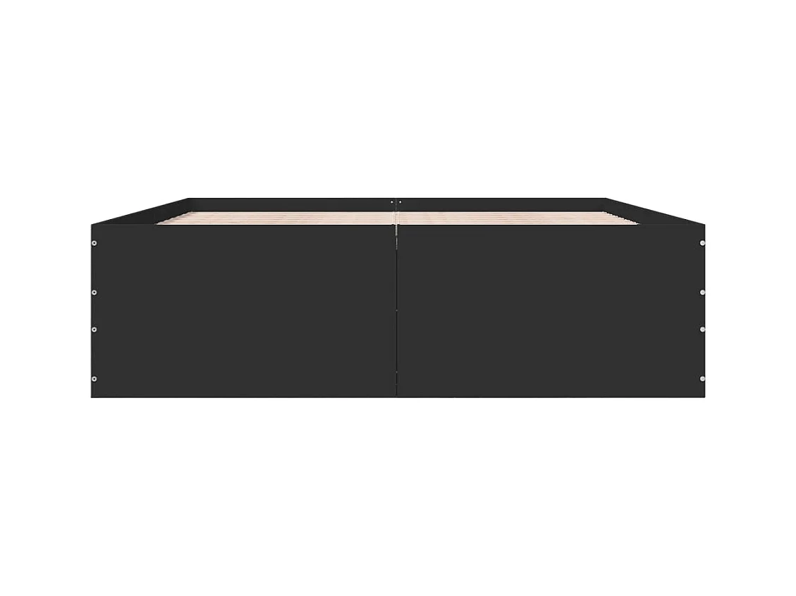 Lit double | Lit adulte | Cadre de lit noir 150x200 cm