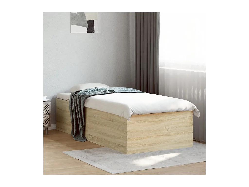 Lit simple | Lit adulte, enfant | Cadre de lit chêne sonoma 90x190 cm