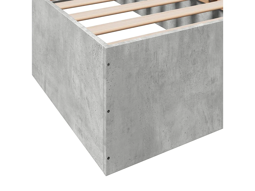 Lit simple | Lit adulte, enfant | Cadre de lit gris béton 75x190 cm