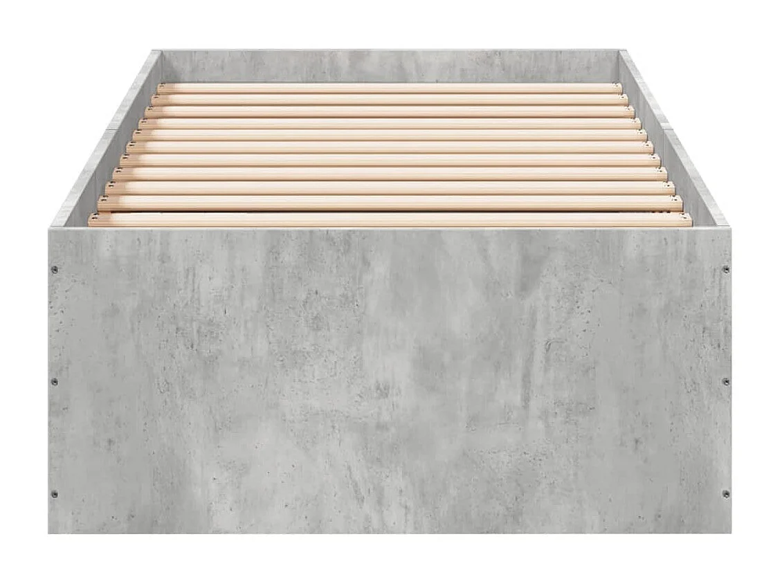 Lit simple | Lit adulte, enfant | Cadre de lit gris béton 75x190 cm