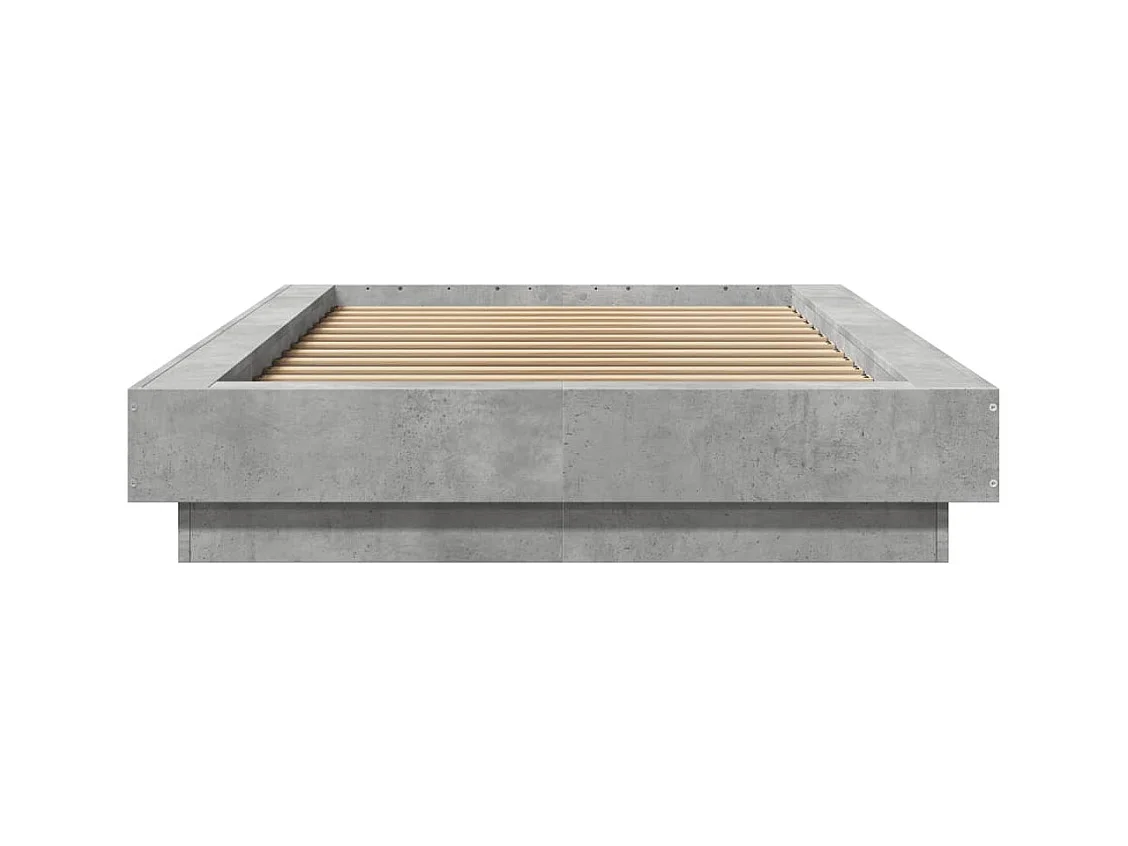 Lit simple | Lit adulte, enfant | Cadre de lit gris béton 90x190 cm