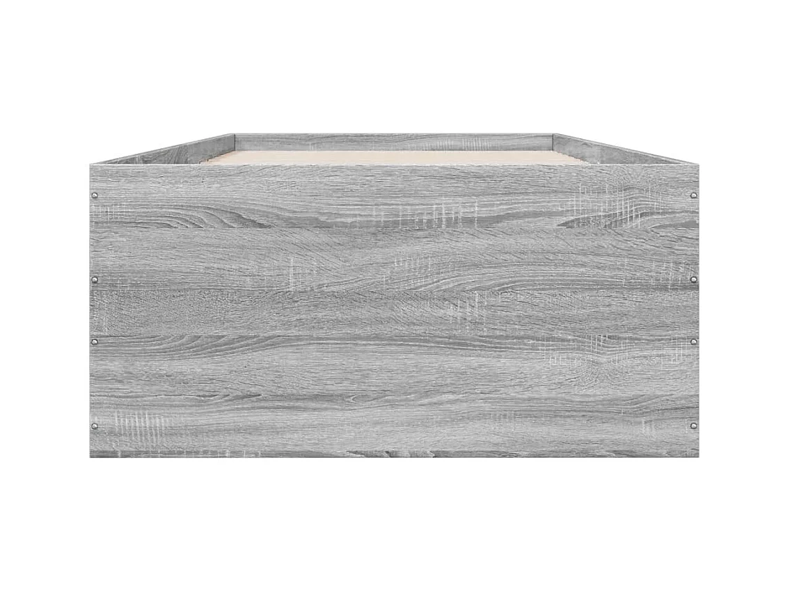Lit simple | Lit adulte, enfant | Cadre de lit sonoma gris 100x200 cm