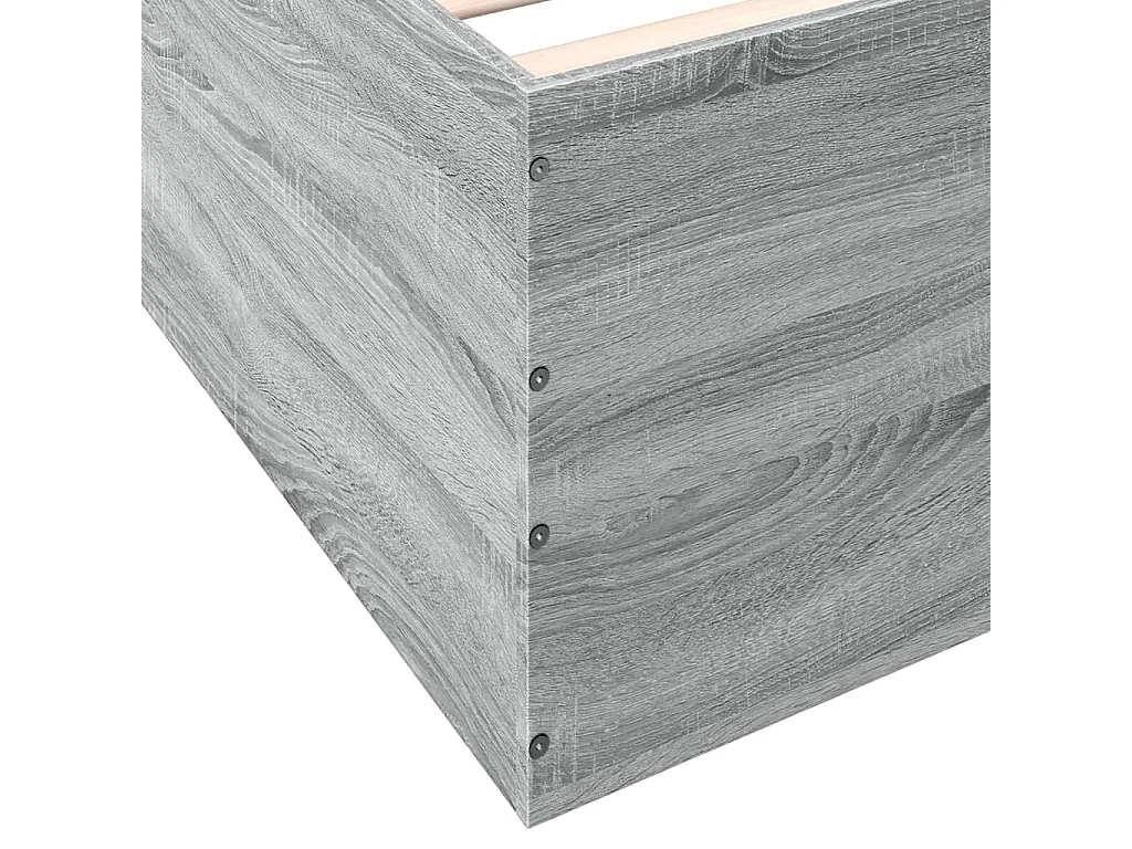 Lit simple | Lit adulte, enfant | Cadre de lit sonoma gris 100x200 cm