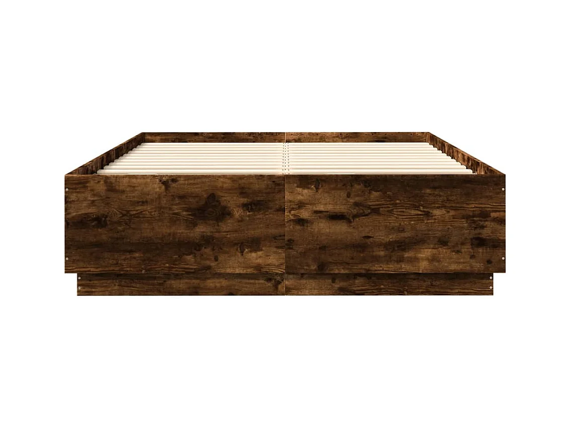 Lit double | Lit adulte | Cadre de lit chêne fumé 150x200 cm