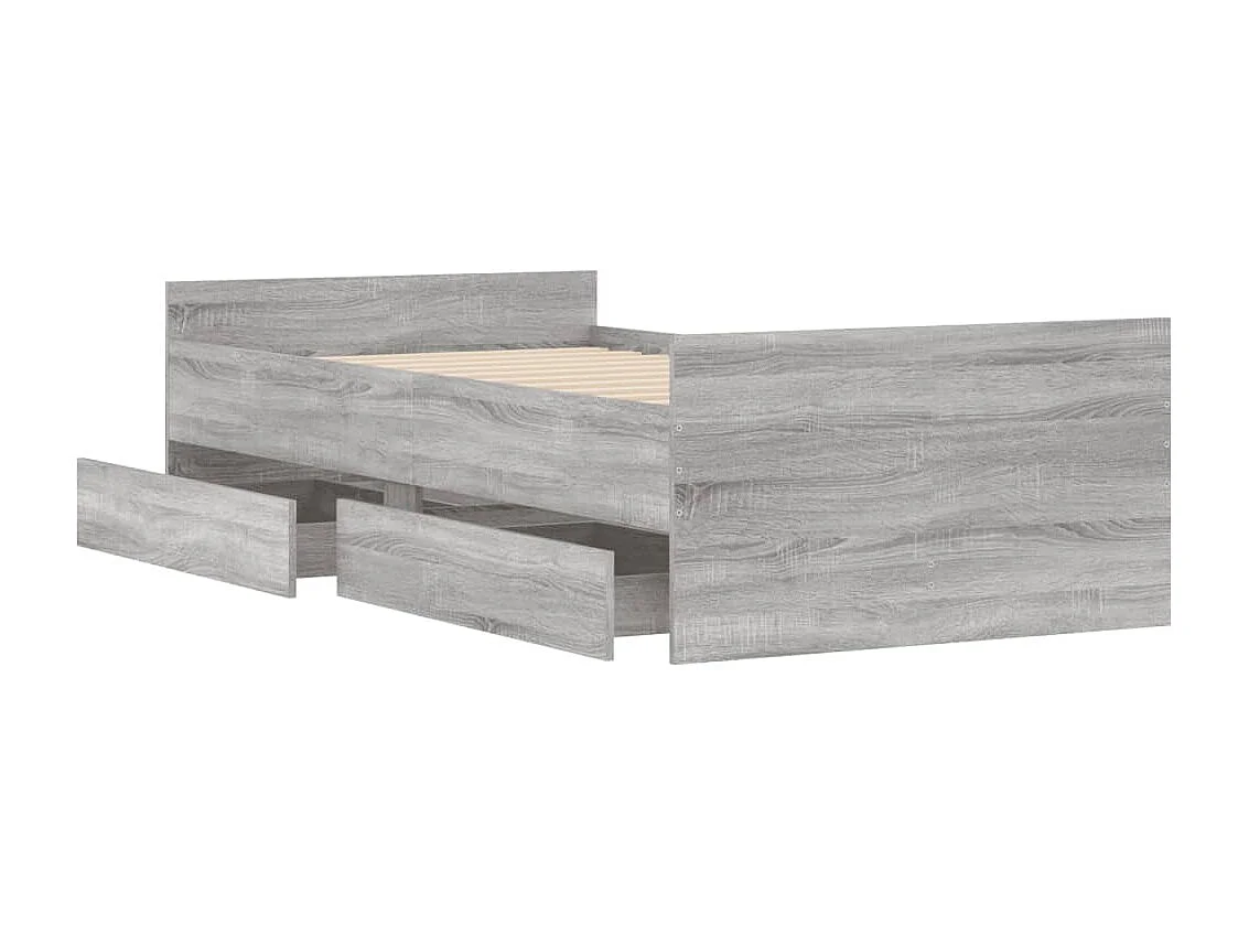 Lit simple | Lit adulte, enfant | Cadre de lit sonoma gris 75x190 cm