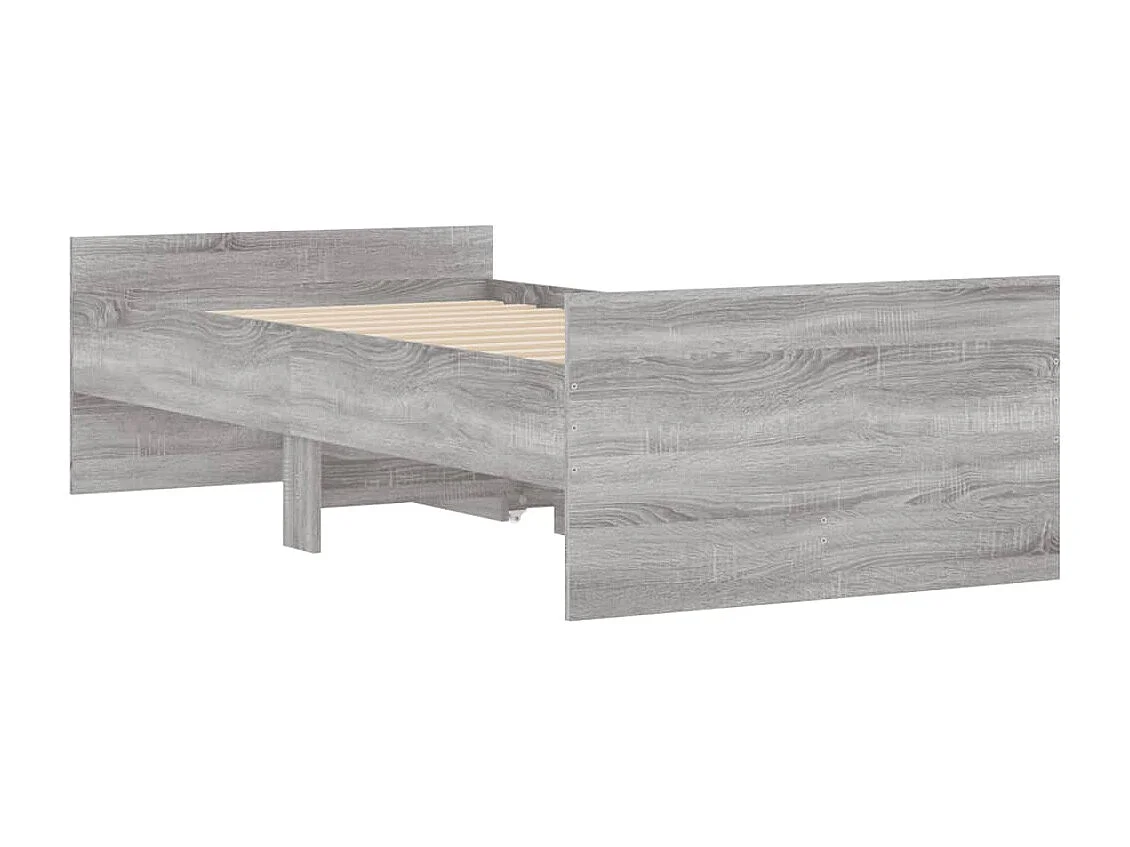Lit simple | Lit adulte, enfant | Cadre de lit sonoma gris 75x190 cm
