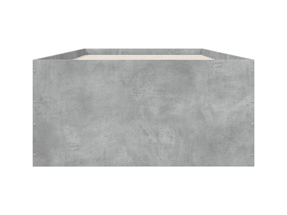 Lit simple | Lit adulte, enfant | Cadre de lit gris béton 100x200 cm