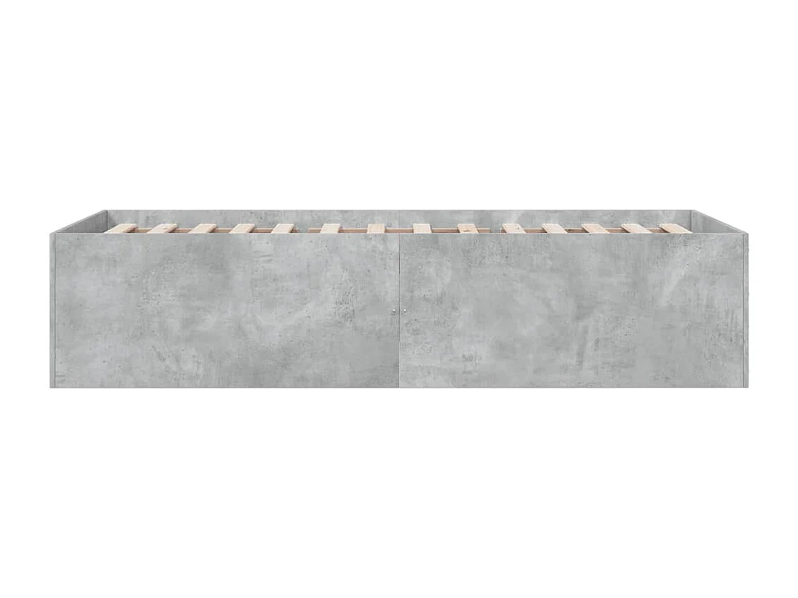 Lit simple | Lit adulte, enfant | Cadre de lit gris béton 100x200 cm