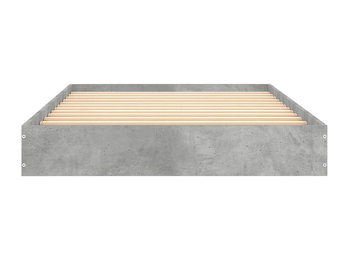 Lit simple | Lit adulte, enfant | Cadre de lit gris béton 100x200 cm