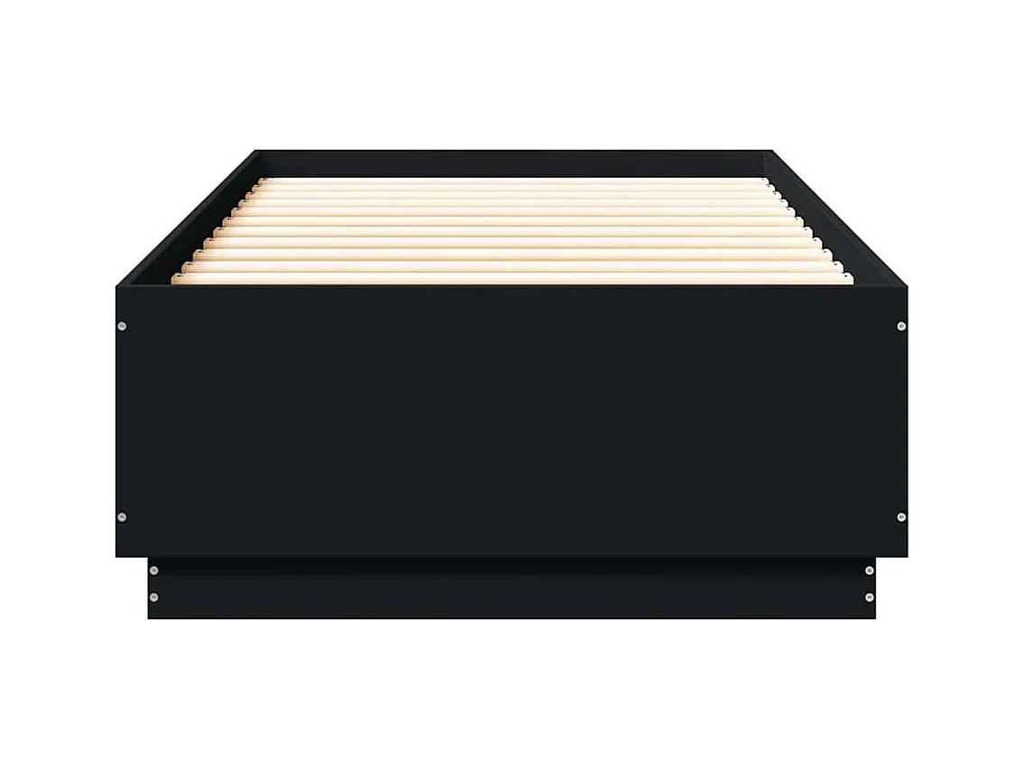 Lit simple | Lit adulte, enfant | Cadre de lit noir 100x200 cm