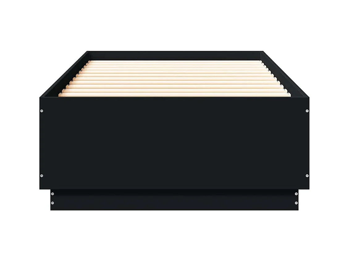 Lit simple | Lit adulte, enfant | Cadre de lit noir 100x200 cm