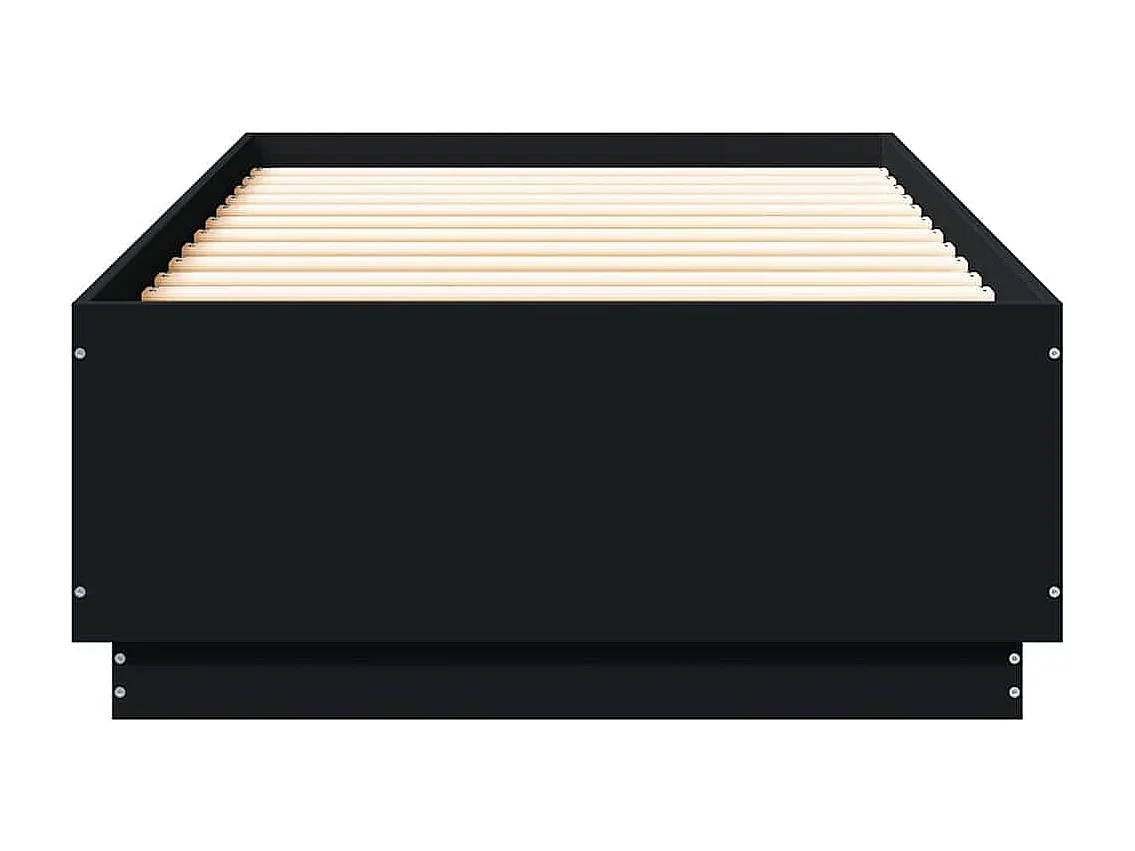 Lit simple | Lit adulte, enfant | Cadre de lit noir 100x200 cm