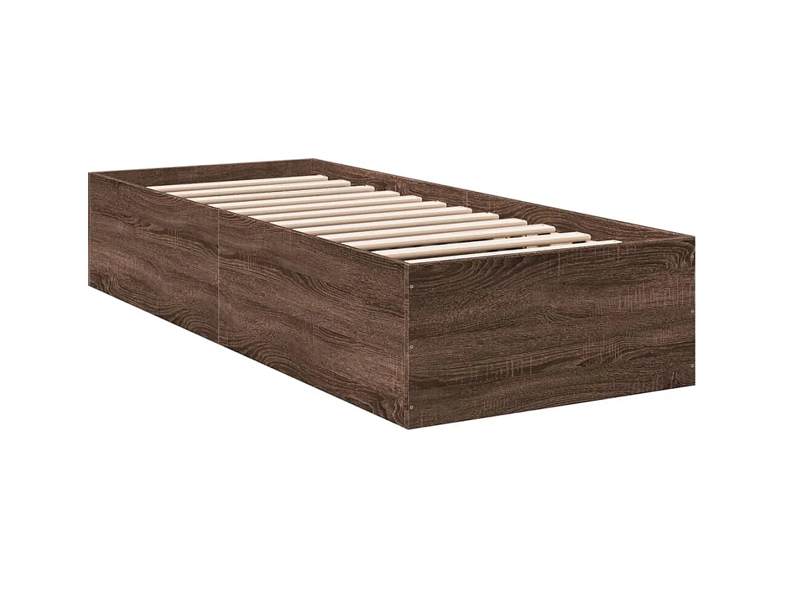 Lit simple | Lit adulte, enfant | Cadre de lit chêne marron 90x200 cm