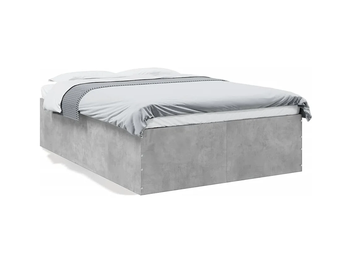 Lit simple | Lit adulte, enfant | Cadre de lit gris béton 120x190 cm