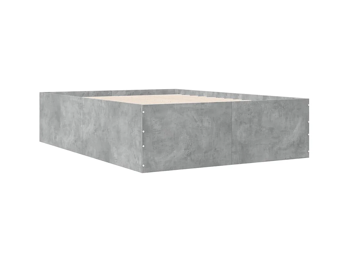 Lit simple | Lit adulte, enfant | Cadre de lit gris béton 120x190 cm