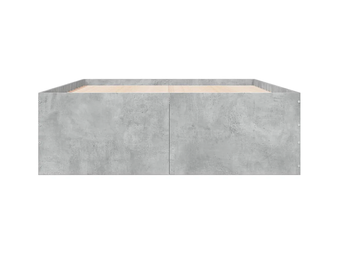 Lit simple | Lit adulte, enfant | Cadre de lit gris béton 120x190 cm