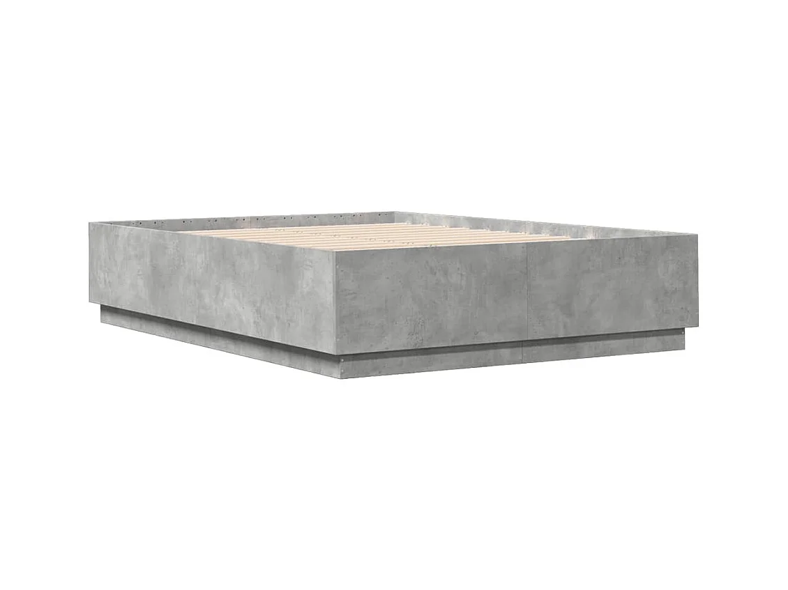 Lit simple | Lit adulte, enfant | Cadre de lit gris béton 120x200 cm