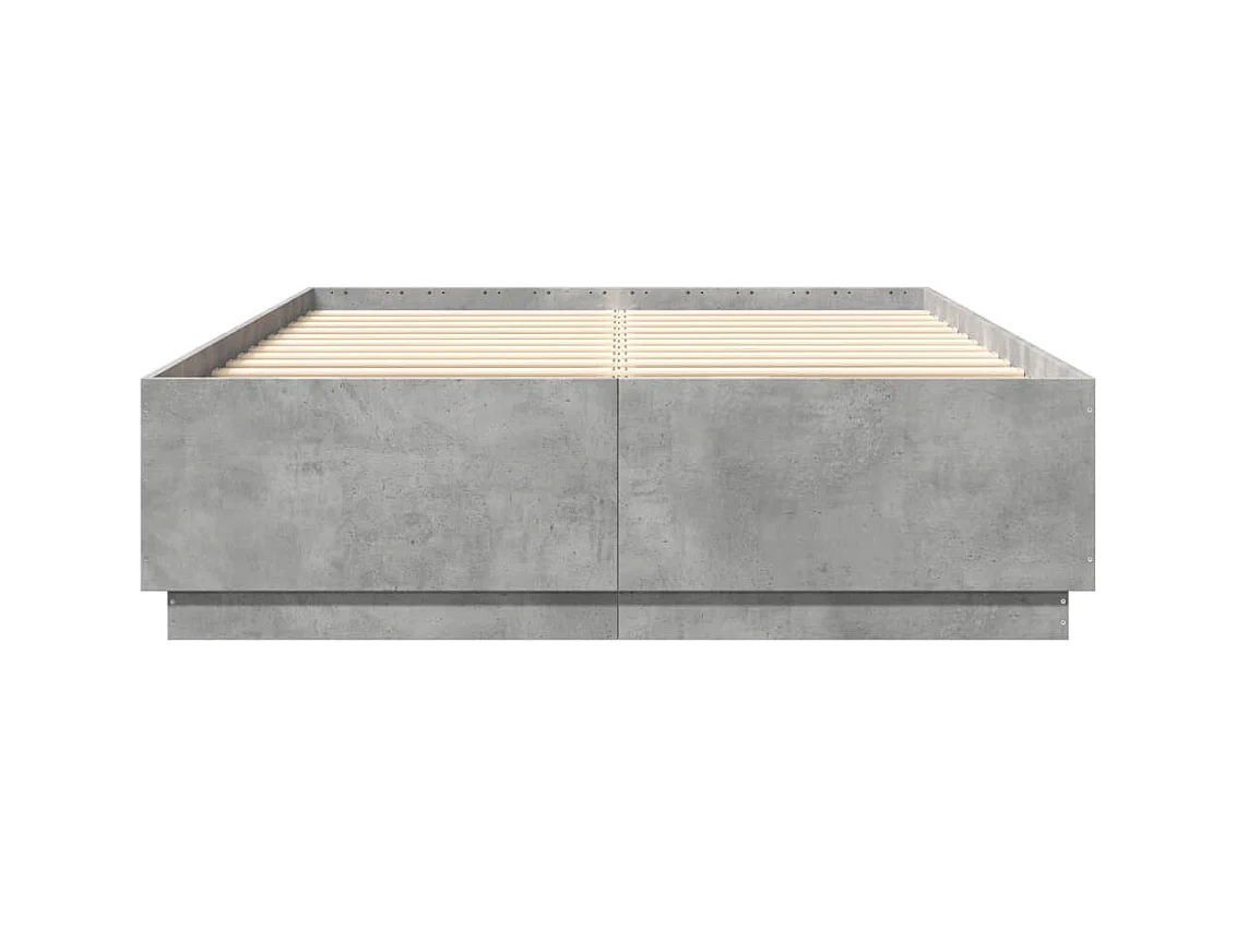 Lit simple | Lit adulte, enfant | Cadre de lit gris béton 120x200 cm