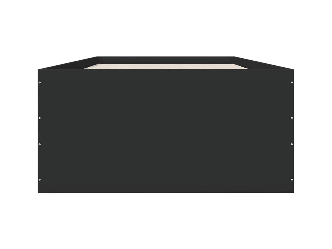 Lit simple | Lit adulte, enfant | Cadre de lit noir 90x190 cm