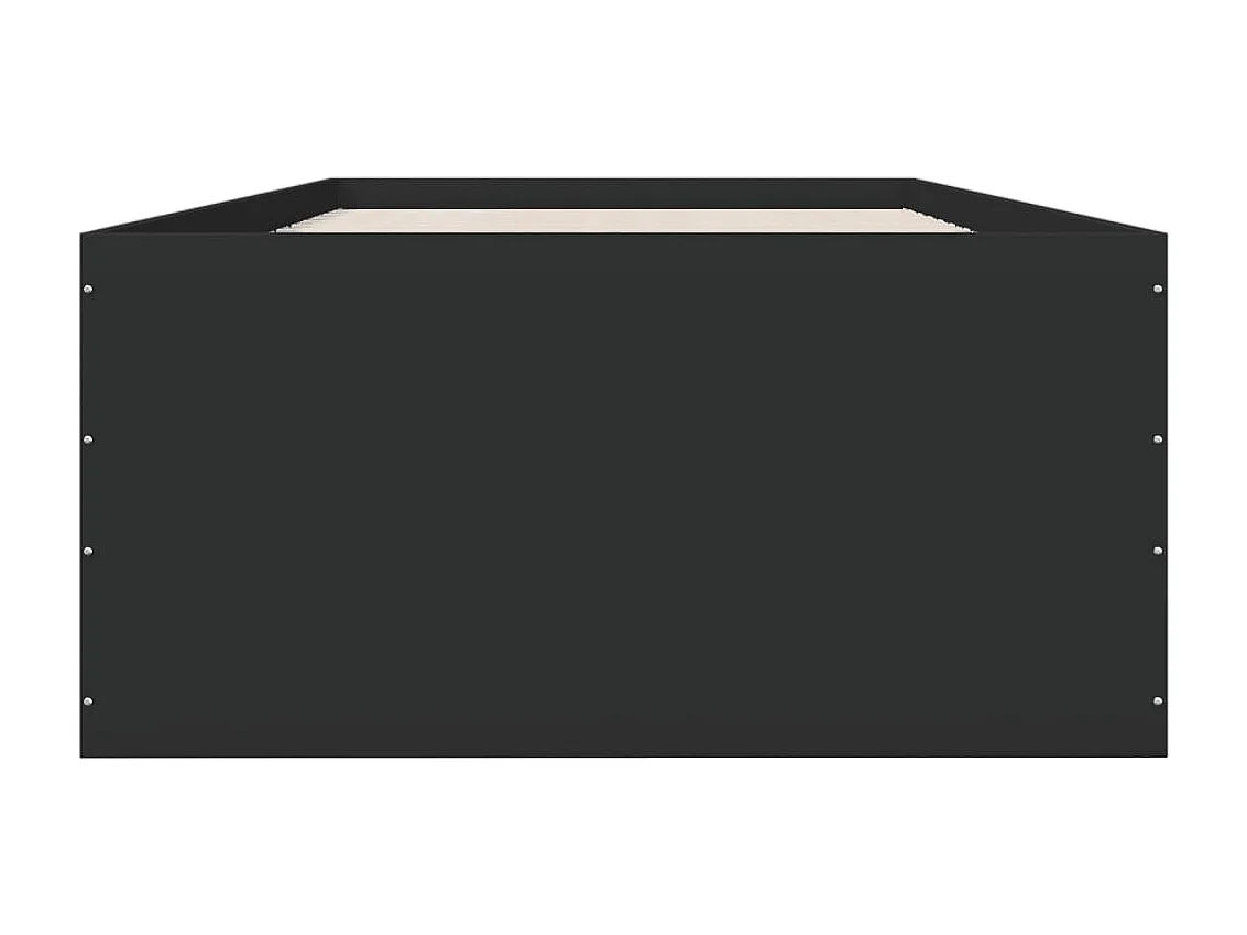 Lit simple | Lit adulte, enfant | Cadre de lit noir 90x190 cm