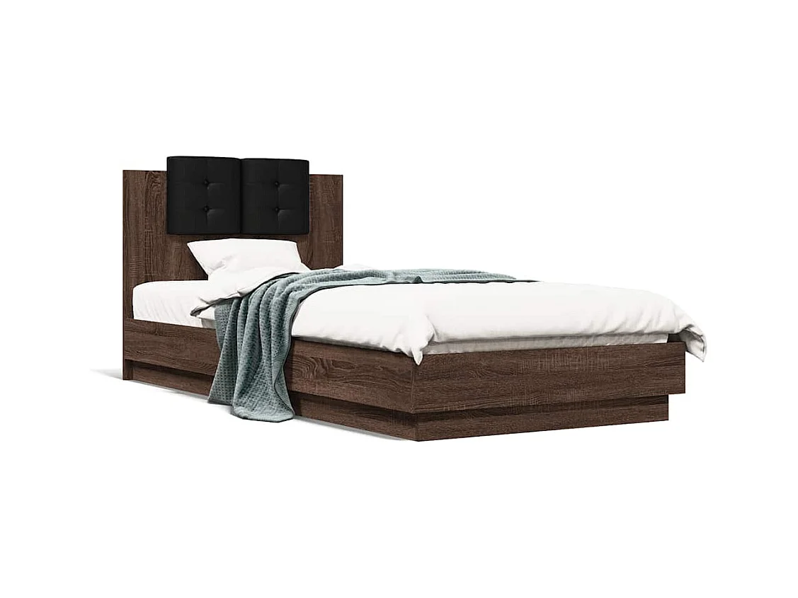 Lit simple | Lit adulte, enfant | Cadre de lit chêne marron 90x200 cm