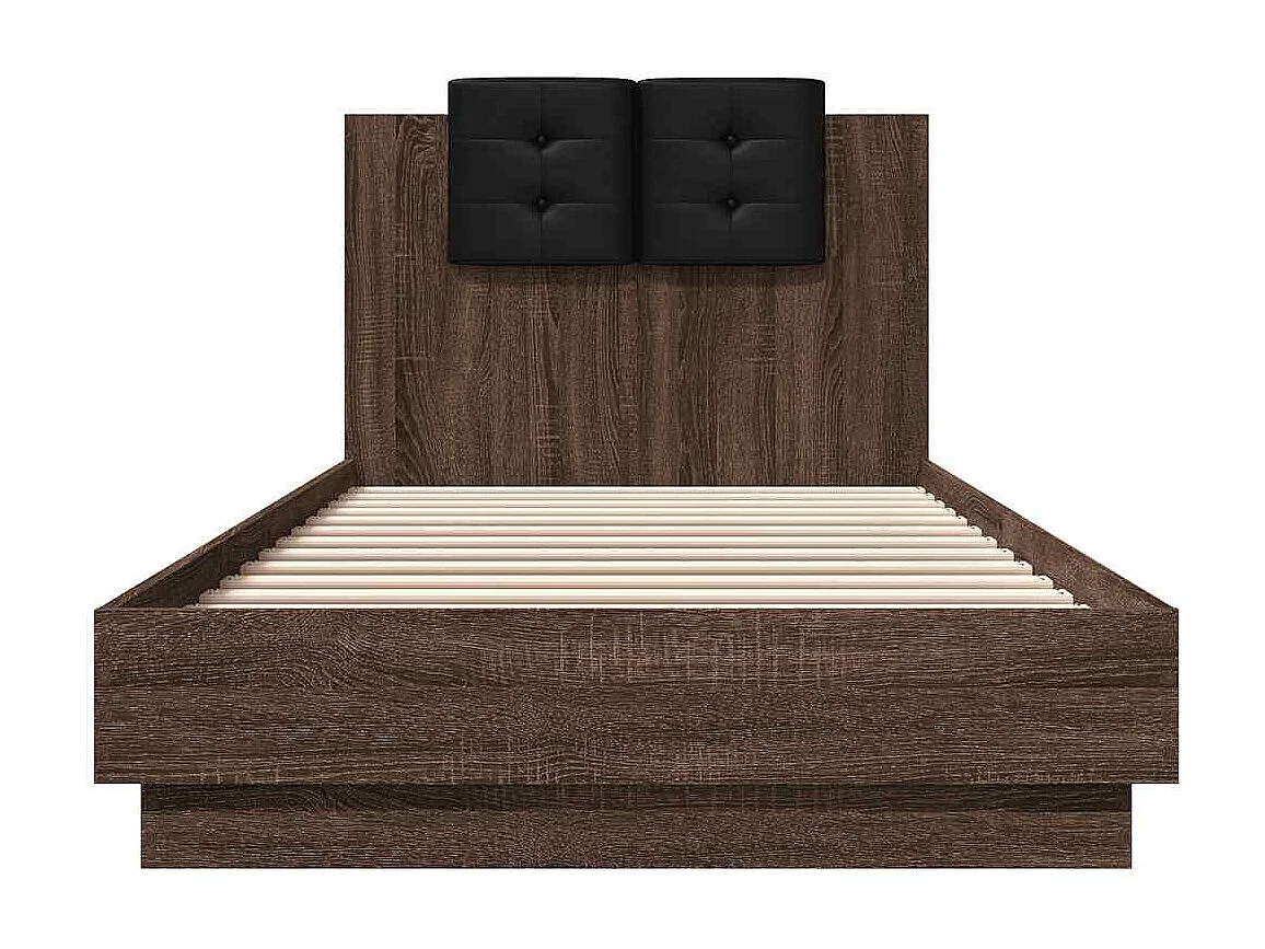 Lit simple | Lit adulte, enfant | Cadre de lit chêne marron 90x200 cm