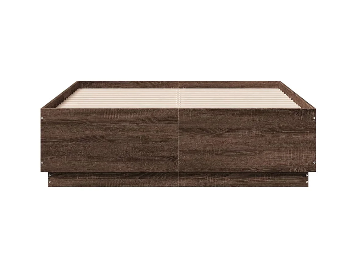 Lit double | Lit adulte | Cadre de lit chêne marron 135x190 cm